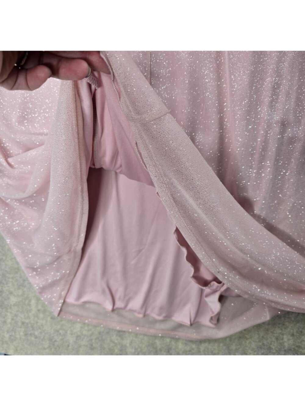 En Focus Studio Women Evening Gown Rose Pink Sleeveless Glitter Detail Polyester - Picture 4 of 9